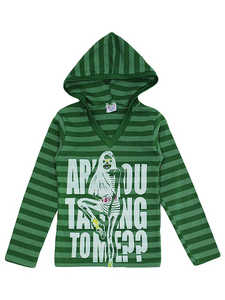 04300 Толстовка для дев. р.122;140 зеленый